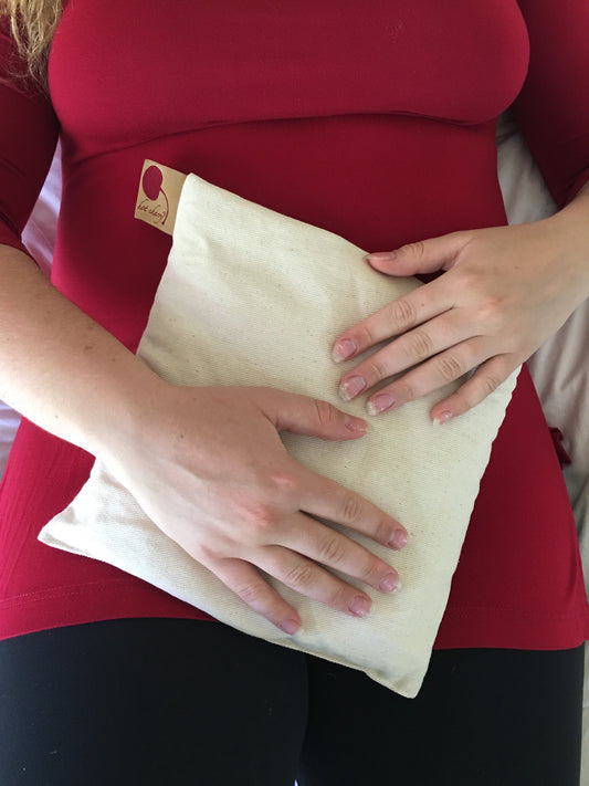 Hot Cherry Square Pillow in Natural Denim - Trending Wellness Store