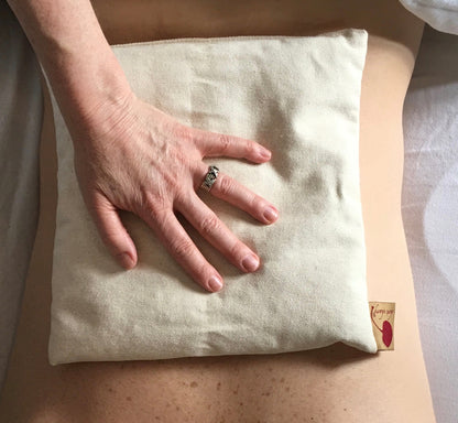 Hot Cherry Square Pillow in Natural Denim - Trending Wellness Store