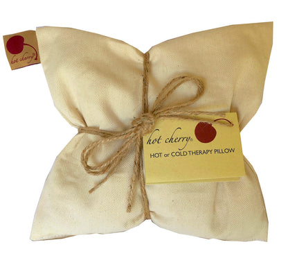 Hot Cherry Square Pillow in Natural Denim - Trending Wellness Store