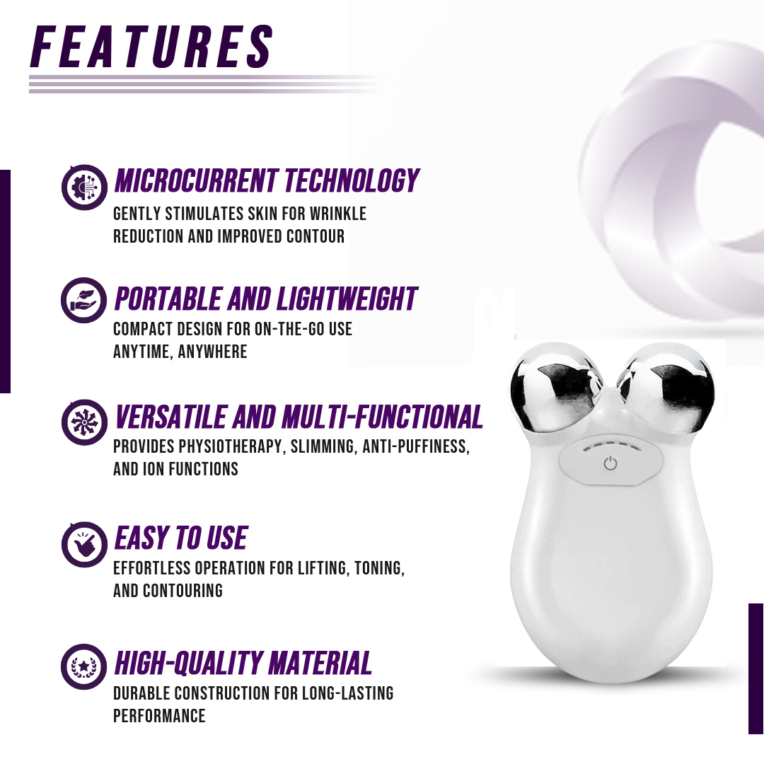 Microcurrent Facial Toning Massager - Trending Wellness Store