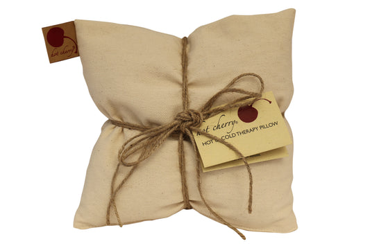 Hot Cherry Double Square Pillow in Natural Denim - Trending Wellness Store