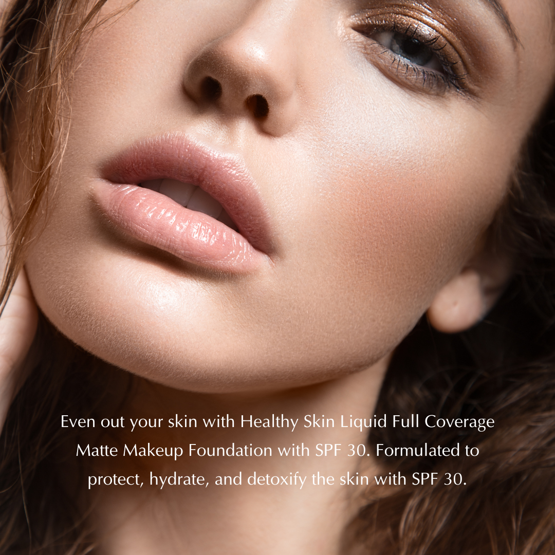 Healthy Skin Liquid Full Coverage Matte Makeup Foundation with SPF 30 - Trending Wellness Store
