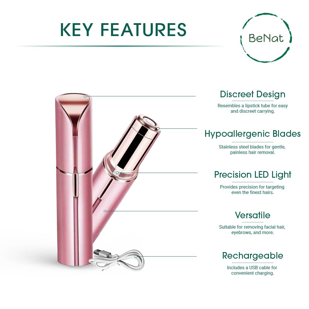 Rechargeable Facial + Eyebrow Hair Removers Set -2 Pack - Trending Wellness Store