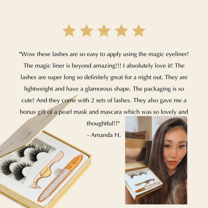 False Eyelashes - No Glue Black Eyeliner and Lashes Kit - Trending Wellness Store