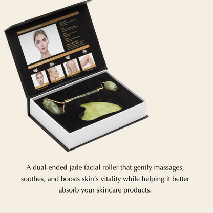 Natural Jade Roller and Gua Sha - Puffiness Reduction - Trending Wellness Store