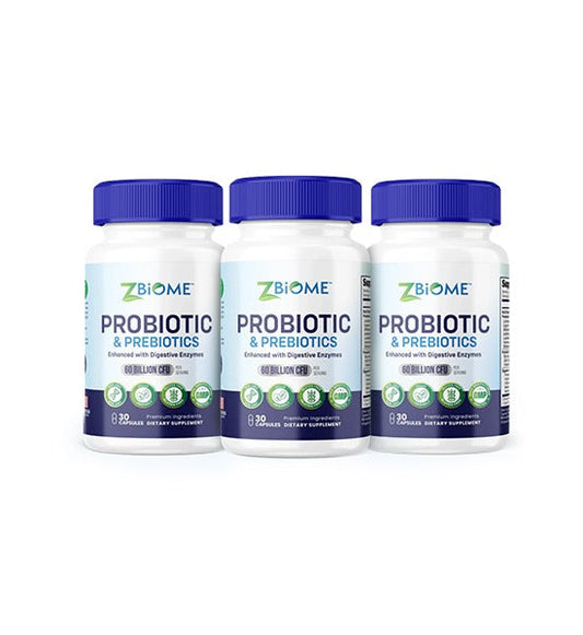 ZBIOME Probiotic + Prebiotic + Digestive Enzymes 90 Day Supply - Trending Wellness Store