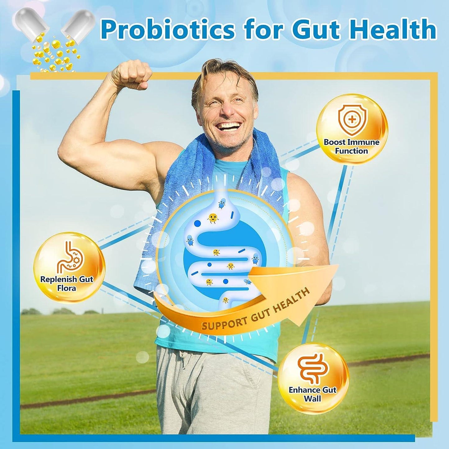 3-in-1 Digestive Health Probiotics, 100 Billion CFUs - Trending Wellness Store