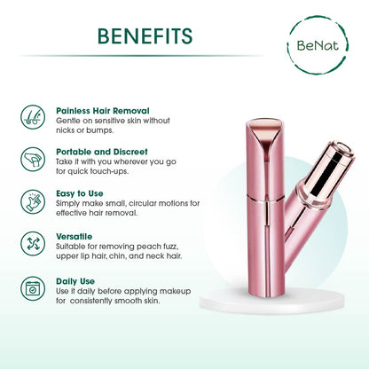 Rechargeable Facial + Eyebrow Hair Removers Set -2 Pack - Trending Wellness Store