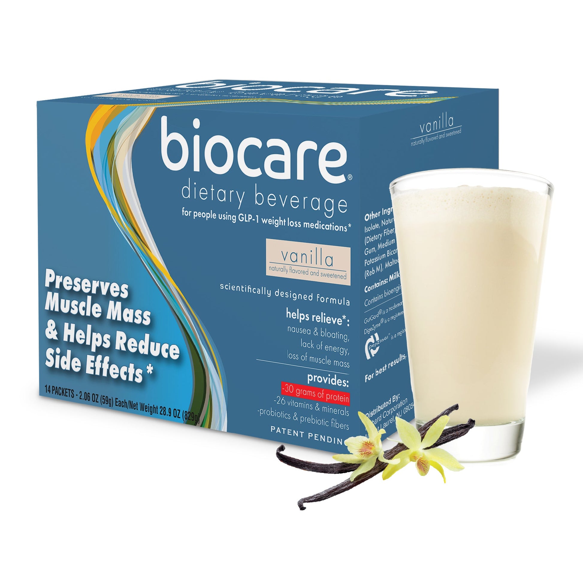 30G Protein Vanilla Biocare Dietary Beverage (14 Servings) - Trending Wellness Store
