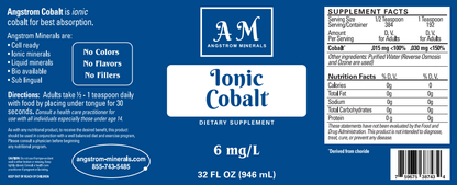 32 oz Ionic Cobalt Supplement by Angstrom Minerals - Trending Wellness Store