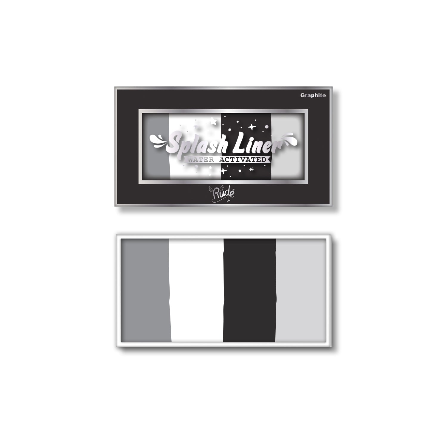 RUDE Splash Liner Water Activated Split Cake Face Body Paint - Graphite - Trending Wellness Store