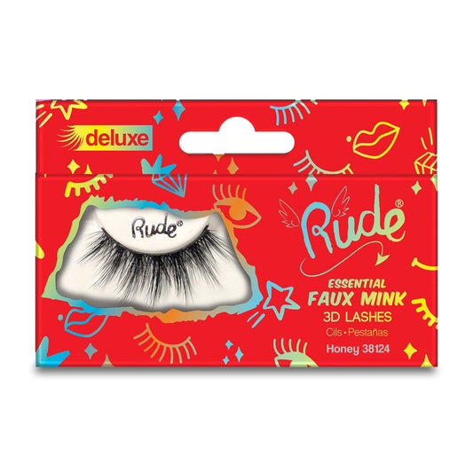 RUDE Essential Faux Mink Deluxe 3D Lashes - Honey - Trending Wellness Store