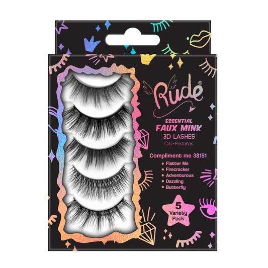 Rude Essential Faux Mink 3D Lashes 5 Multi-Pack - Trending Wellness Store