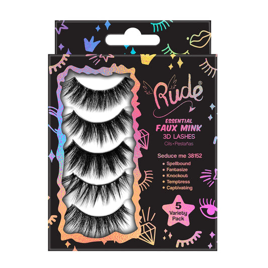 Rude Essential Faux Mink 3D Lashes 5 Multi-Pack - Seduce Me - Trending Wellness Store