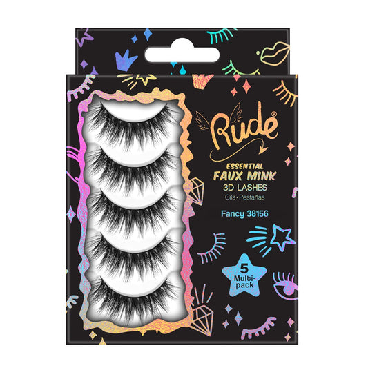 Rude Essential Faux Mink 3D Lashes 5 Multi-Pack - Fancy - Trending Wellness Store