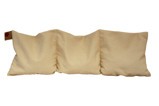 Hot Cherry Triple Square Pillow in Natural Denim - Trending Wellness Store