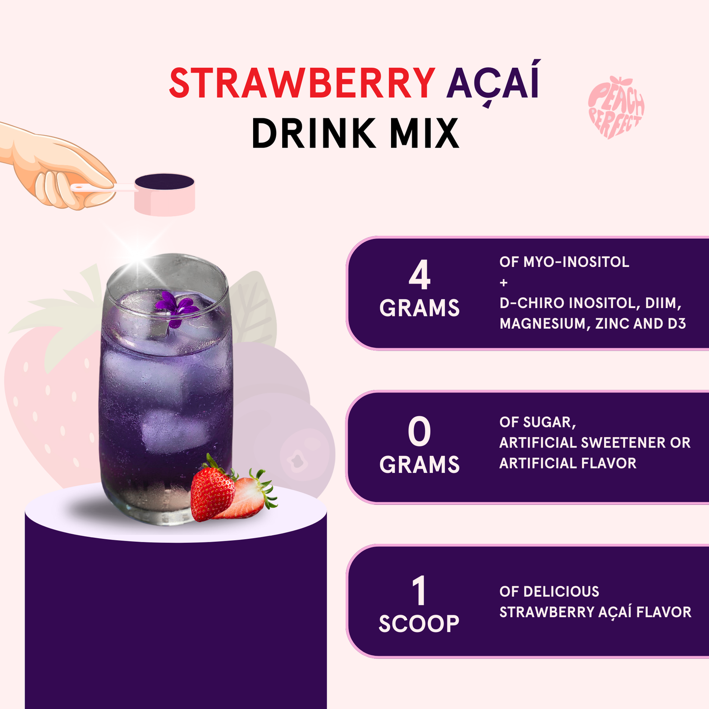 Inositol Multivitamin 3 Pack Strawberry Acai Powder - Trending Wellness Store