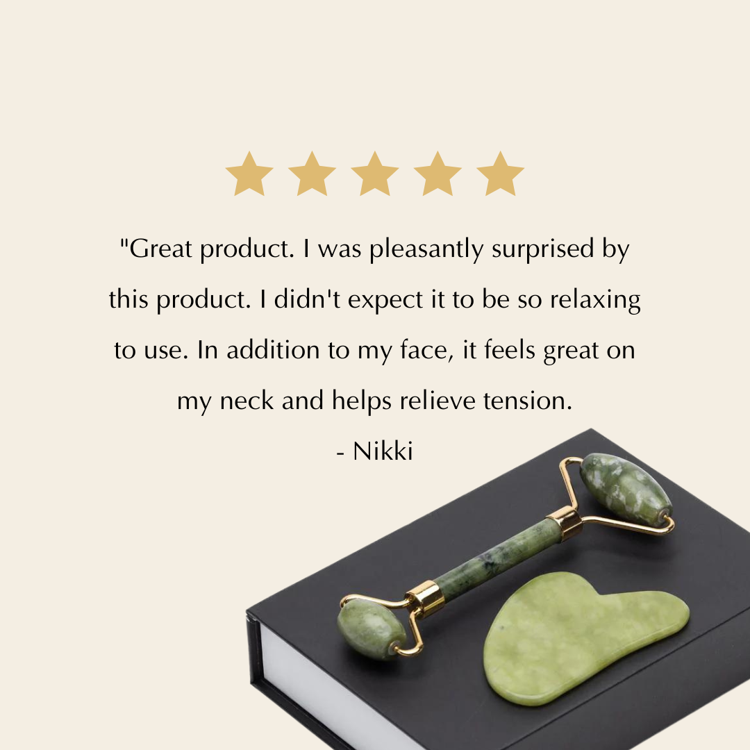 Natural Jade Roller and Gua Sha - Puffiness Reduction - Trending Wellness Store