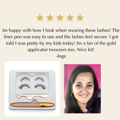 False Eyelashes - No Glue Black Eyeliner and Lashes Kit - Trending Wellness Store