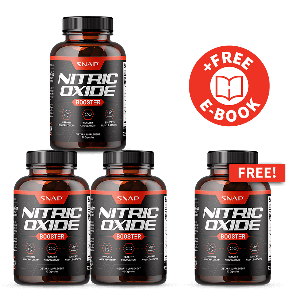 3 Nitric Oxide Boosters + 1 Free Container + Free E-Book - Trending Wellness Store