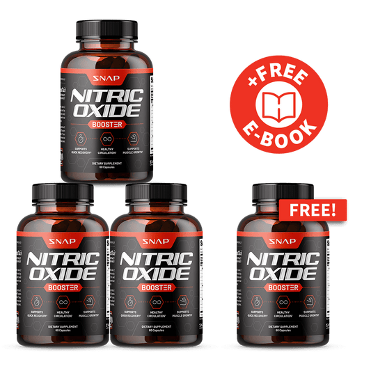 3 Nitric Oxide Boosters + 1 Free Container + Free E-Book - Trending Wellness Store