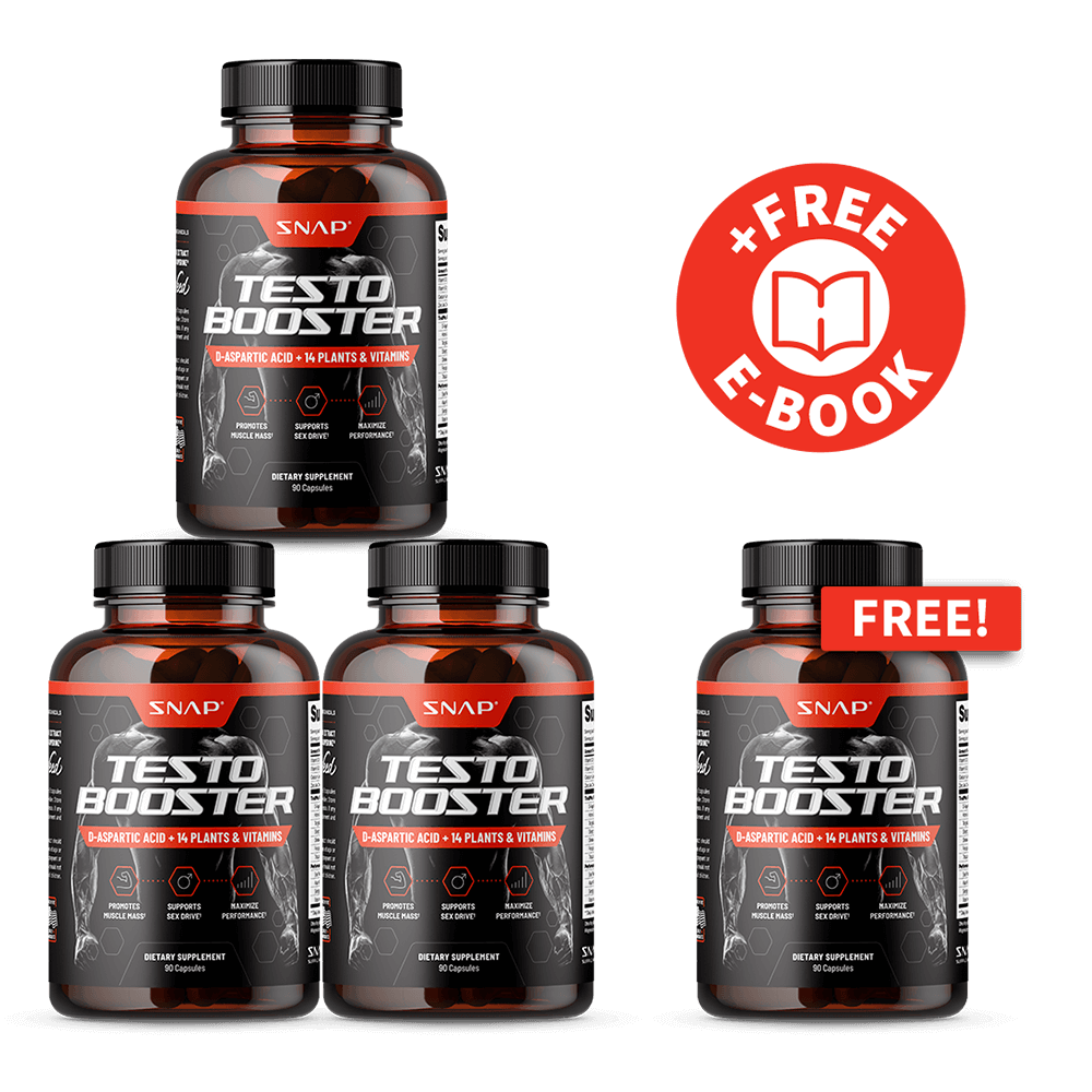 3 Testo Boosters + 1 Free Container + Free E-Book - Trending Wellness Store