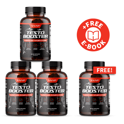 3 Testo Boosters + 1 Free Container + Free E-Book - Trending Wellness Store