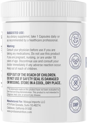 Probase Nutrition Probiotic, 100 Billion CFU, 10 Strains with Prebiotics, 30 Veggie Capsules, Gluten Free for Men and Women, 30-Day Supply - Trending Wellness Store