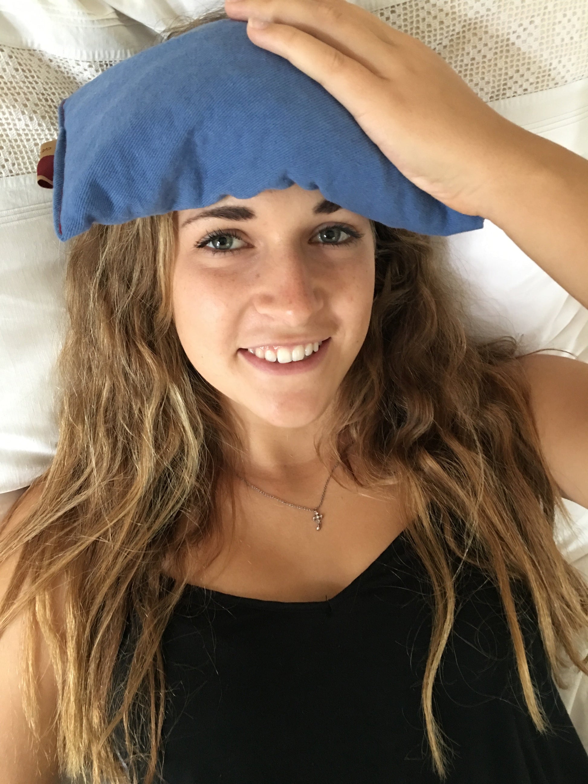 Cherry Ice® Blue Denim Eye Pillow in Zip-close Freezer Bag - Trending Wellness Store