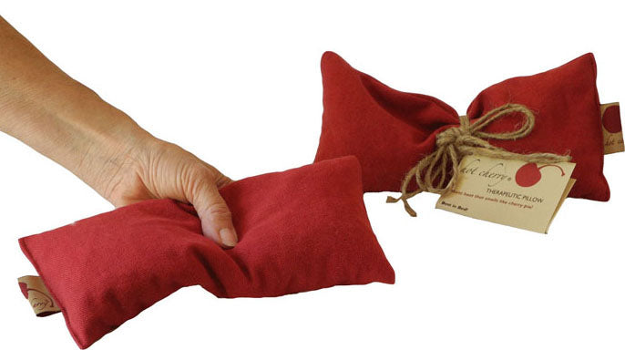Hot Cherry Eye Pillow in Red Denim - Trending Wellness Store