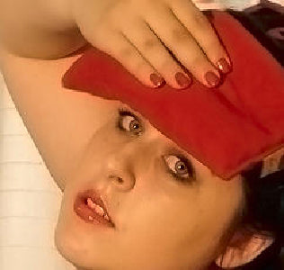 Hot Cherry Eye Pillow in Red Denim - Trending Wellness Store