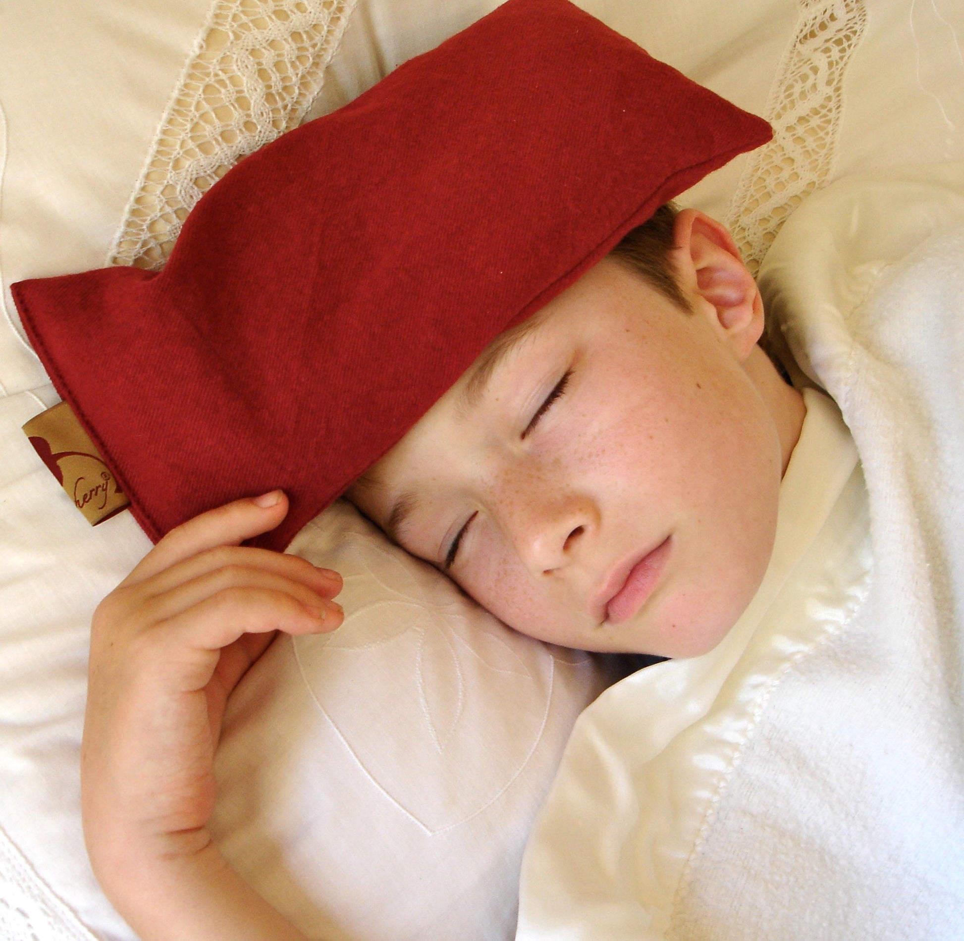 Hot Cherry Eye Pillow in Plush Red Ultra-Suede - Trending Wellness Store