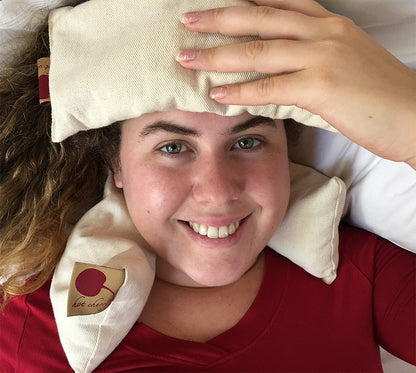 Feel Better Pack in Natural Denim: Square, Eye Pillow & Neck Wrap - Trending Wellness Store