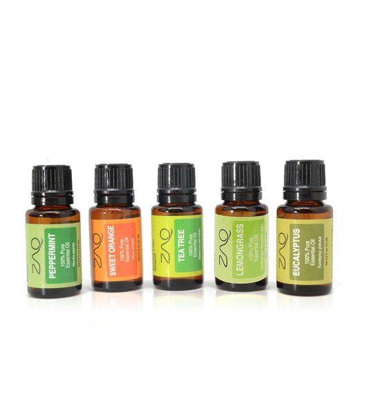 Gift Set-5 Pack - Essential Oils - (Eucalyptus, Lemongrass, Orange, Peppermint, Tea Tree) - Trending Wellness Store