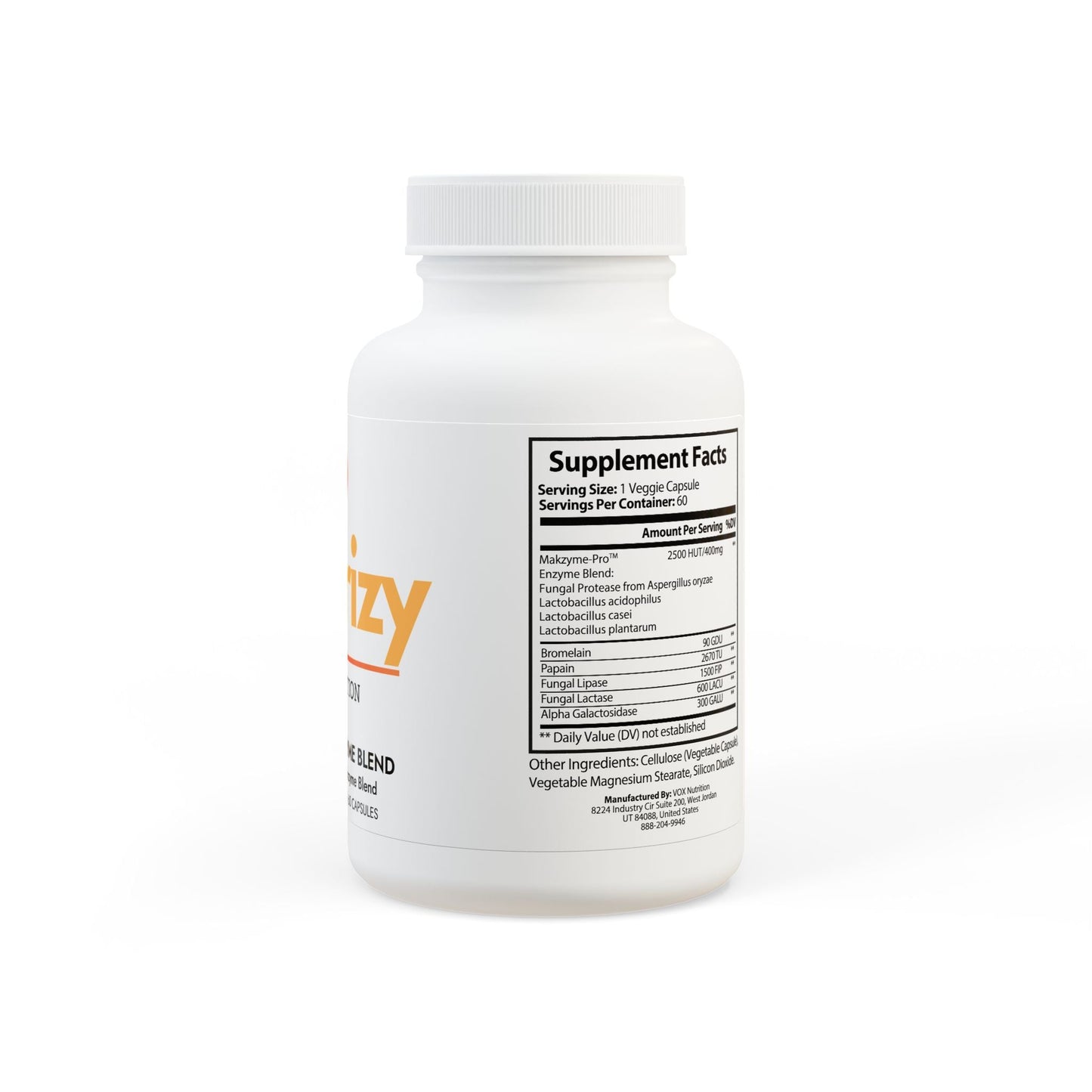 Nutrizy Digestive Enzyme Blend Supplement (60 Capsules) - Trending Wellness Store