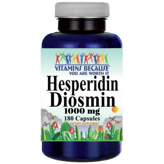 Hesperidin Diosmin 50mg/450mg 180 Caps by Vitamins Because 1000mg per 2 Caps - Trending Wellness Store