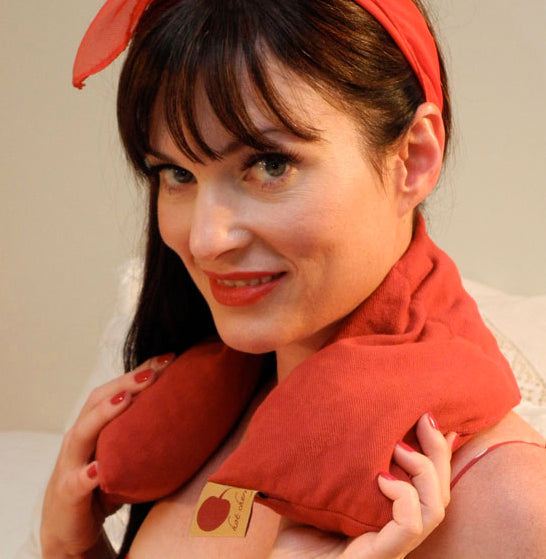 Hot Cherry Neck Wrap in Red Denim - Trending Wellness Store