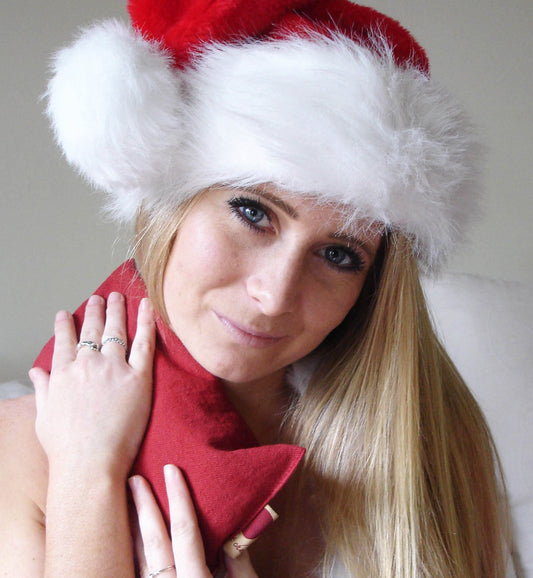 Hot Cherry Neck Wrap in Plush Red Ultra-Suede - Trending Wellness Store