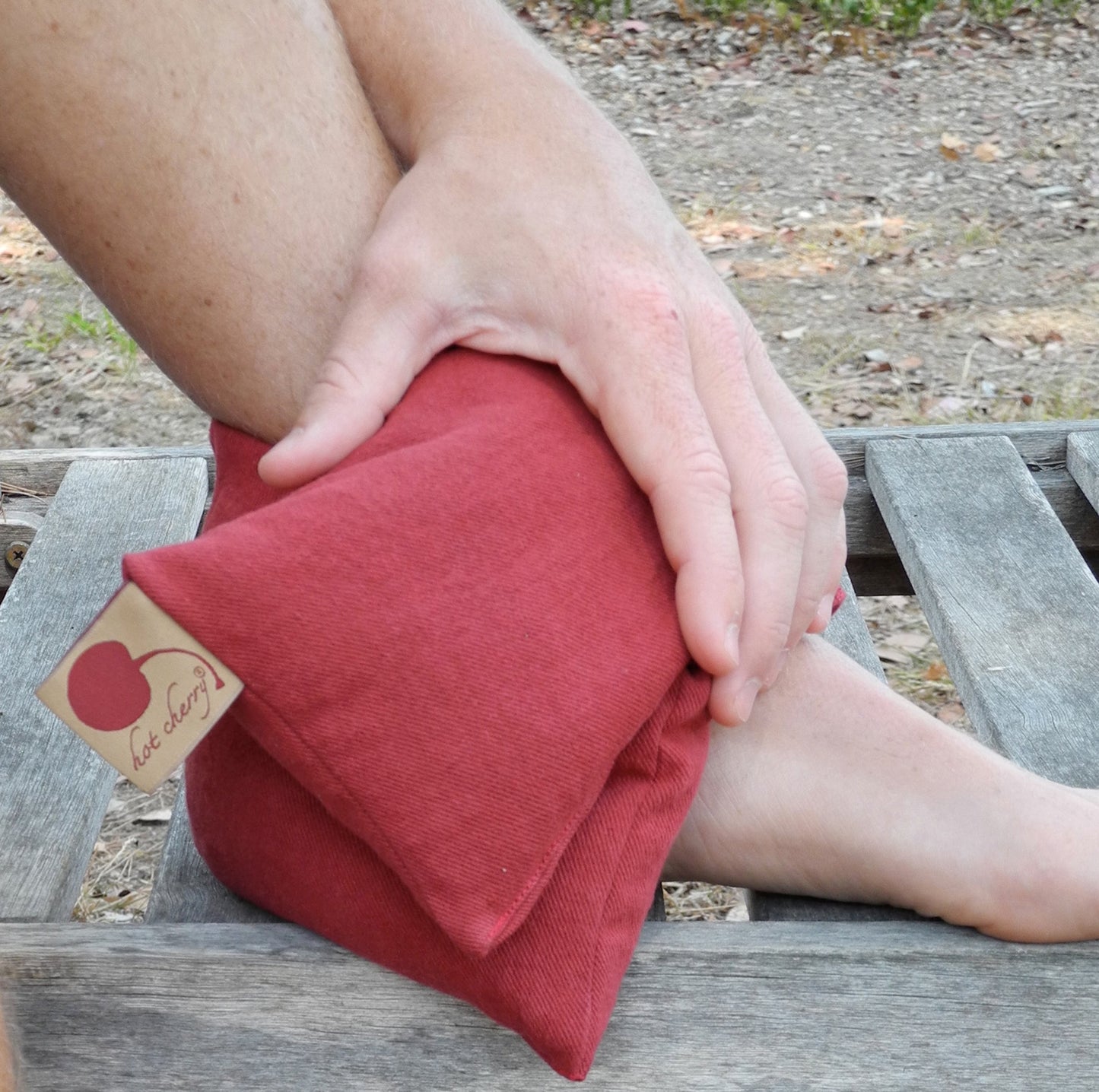 Hot Cherry Neck Wrap in Red Denim - Trending Wellness Store