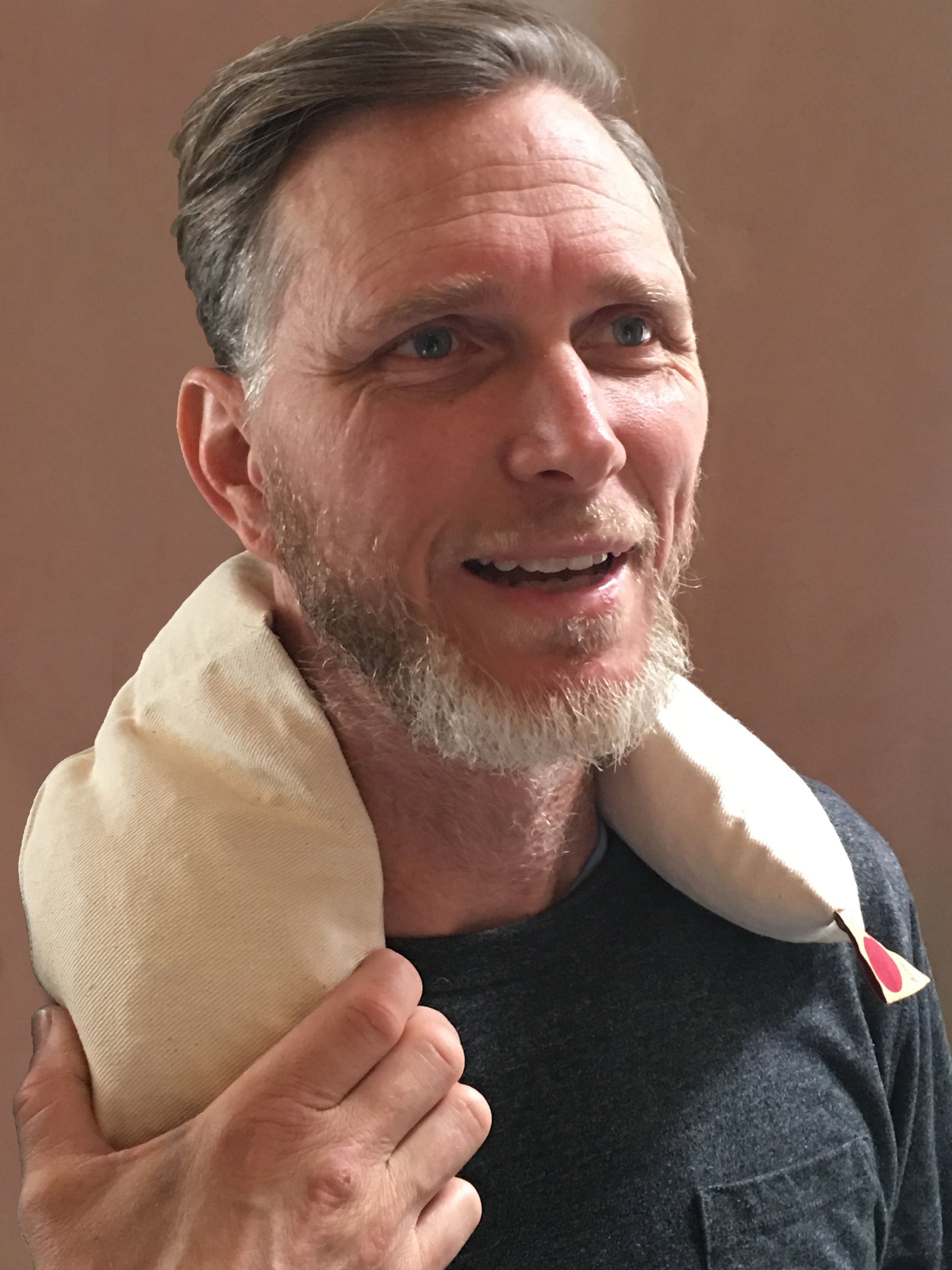 Hot Cherry Neck Wrap in Unbleached, Pre-washed, Natural Denim - Trending Wellness Store