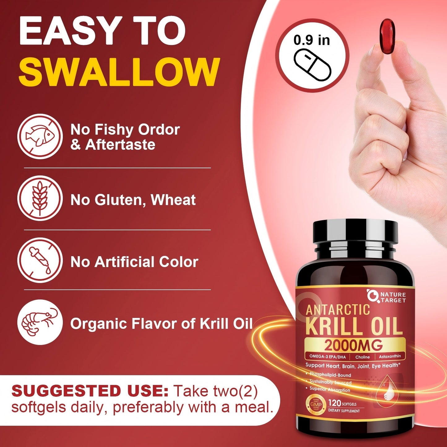 Krill Oil 2000mg with Omega-3 + Astaxanthin, 60-Day Supply - Trending Wellness Store