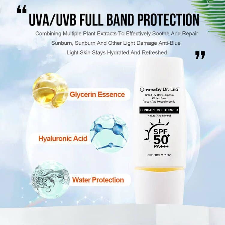 Illuminating Mineral Sunscreen SPF 50 – Vegan, Gluten-Free Moisturizing Sun Care for Sensitive Skin - Trending Wellness Store