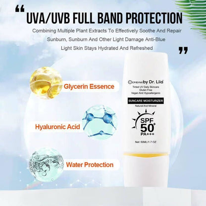 Illuminating Mineral Sunscreen SPF 50 – Vegan, Gluten-Free Moisturizing Sun Care for Sensitive Skin - Trending Wellness Store
