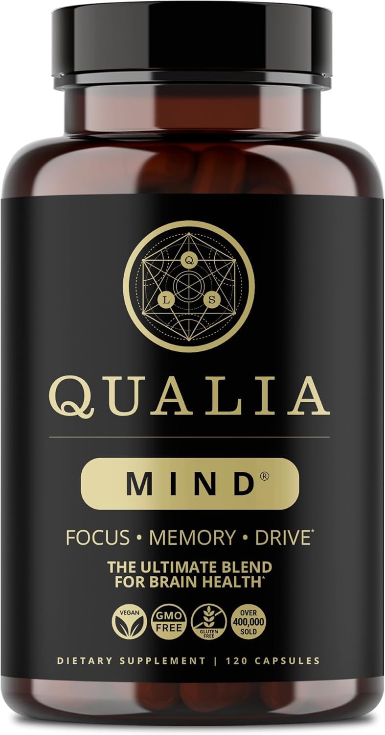 QUALIA MIND | The Ultimate Blend For Brain Health* | Doctor-Formulated Nootropic To Fuel Focus & Concentration* | Supports Long Term Brain Health| Maintain Drive & Productivity | 2 Month Supply - Trending Wellness Store