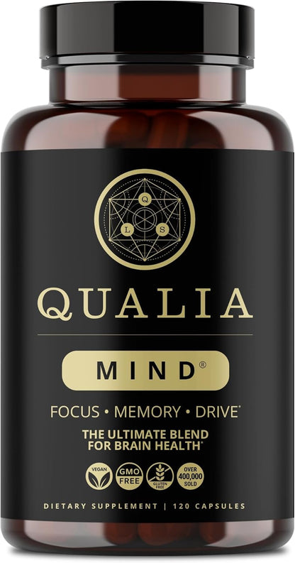 QUALIA MIND | The Ultimate Blend For Brain Health* | Doctor-Formulated Nootropic To Fuel Focus & Concentration* | Supports Long Term Brain Health| Maintain Drive & Productivity | 2 Month Supply - Trending Wellness Store