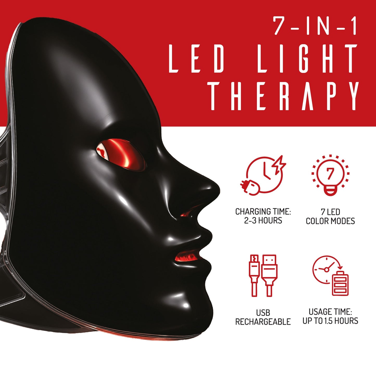 7-in-1 LED Light Therapy Face Mask – Advanced Skincare at Home! - Trending Wellness Store