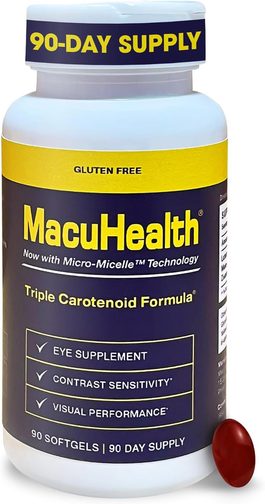 Macuhealth Triple Carotenoid Formula - Eye Vitamins for Adults - 90 Softgels, 3 Month Supply - Trending Wellness Store