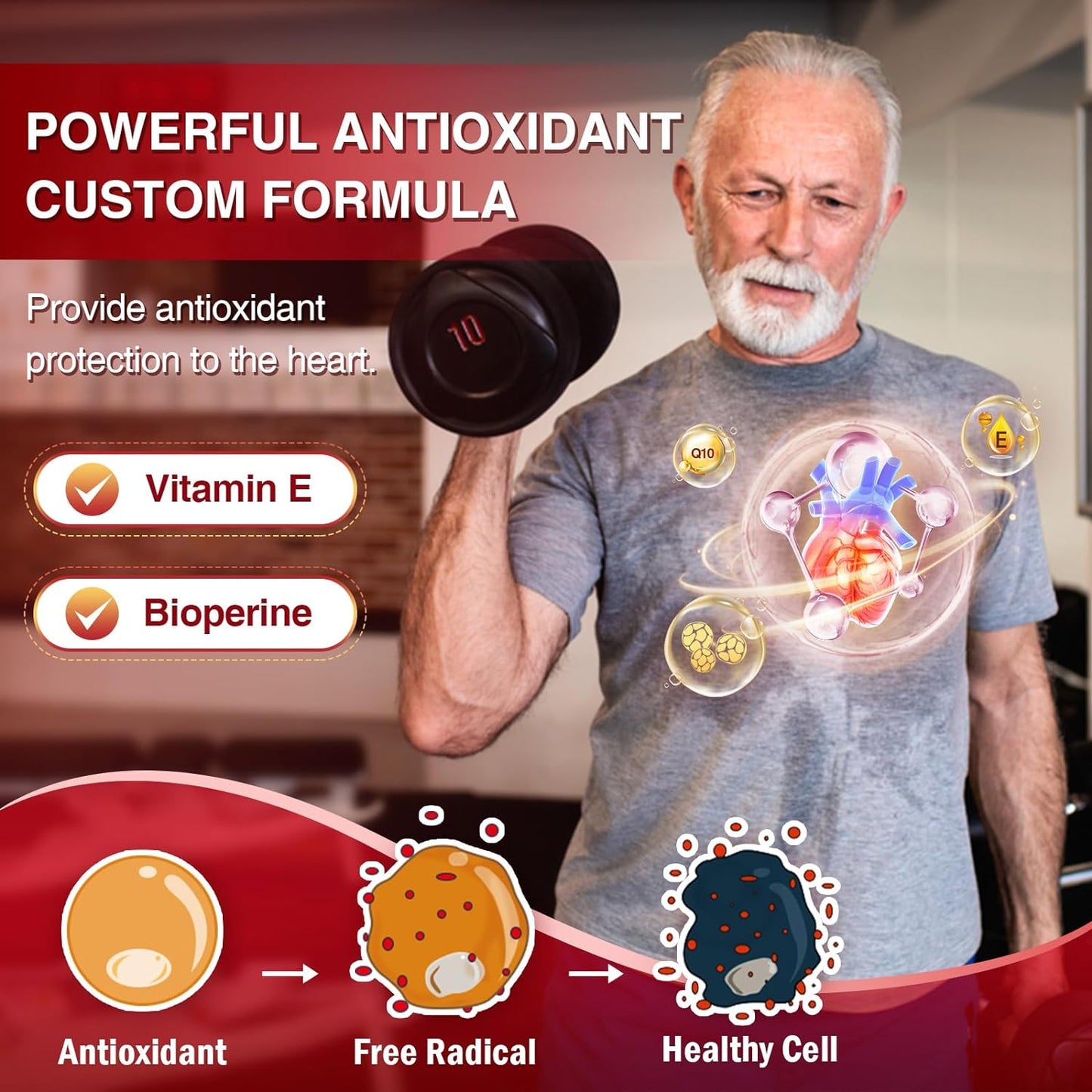 CoQ10 + PQQ + Vitamin E, 400mg, 120 Softgels - Trending Wellness Store