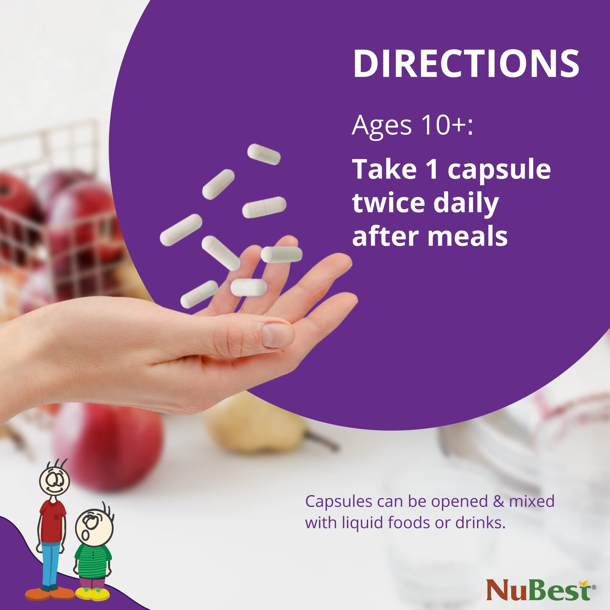 NuBest Tall 10+ Premium Bone Strength Formula, Enhanced Immunity and Overall Health for Age 10+ - Who Drink Milk Daily with Calcium, Vitamin D3, Vitamin K2, and Multivitamins - 60 Capsules - Trending Wellness Store