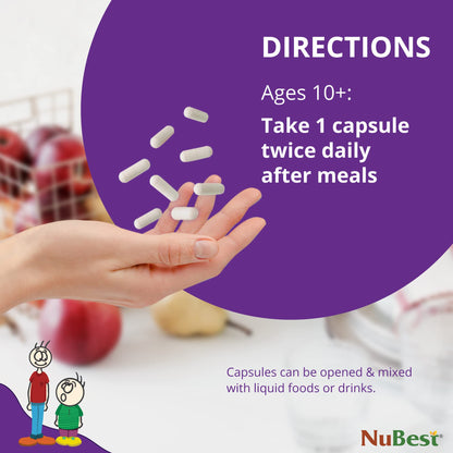 NuBest Tall 10+ Premium Bone Strength Formula, Enhanced Immunity and Overall Health for Age 10+ - Who Drink Milk Daily with Calcium, Vitamin D3, Vitamin K2, and Multivitamins - 60 Capsules - Trending Wellness Store